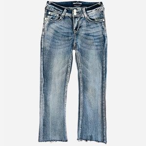 Wallflower Luscious Curvy Fit Raw Hem Crop Jeans